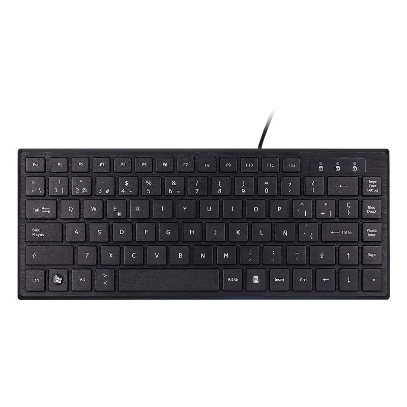 UNYKAch KB 302 Mini Teclado USB Preto QWERTY ES