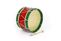 Bombo Tradicional Adamastor Nº4 Vermelho/Aro Verde 38cm