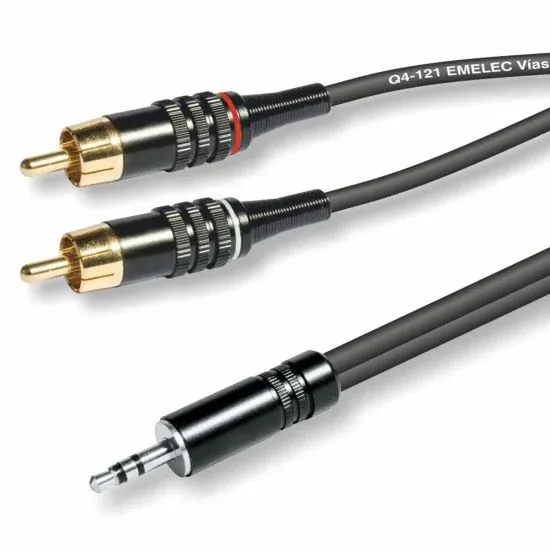 Emelec ViasCom CABO AUDIO 10m 2x RCA Macho / Mini jack TRS