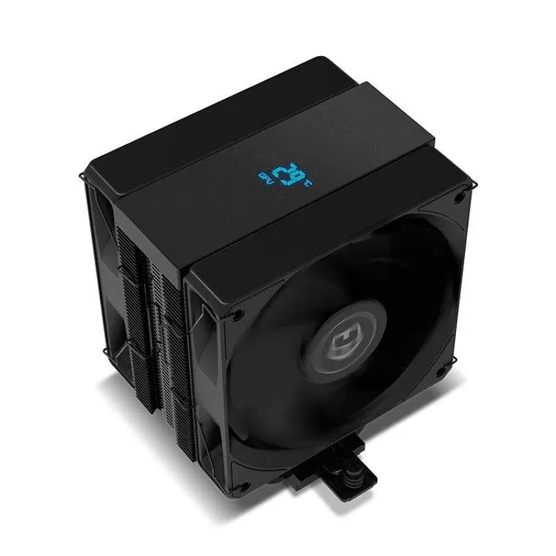 Cooler CPU Refrigeração a Ar NOX Socket AM4/AM5/Intel 120mm Hummer H-200 LCD Dual Fan LCD