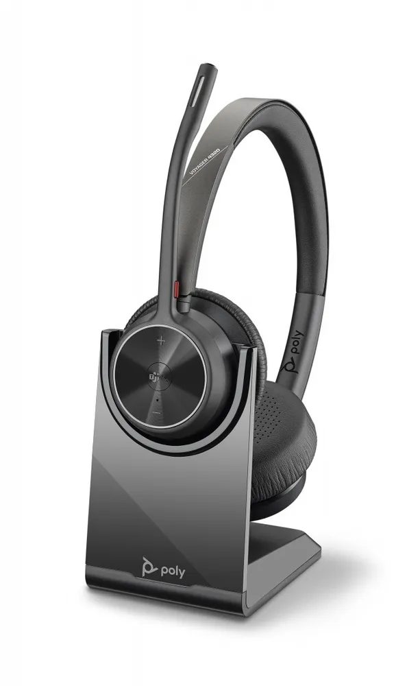 Poly Voyager 4320 UC Headset Sem Fios com Suporte de Carga