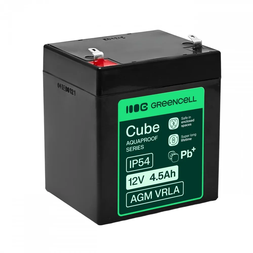 Bateria Green Cell AGM VRLA 12V 4.5Ah sem manutenção AGM12V4-5AH-H