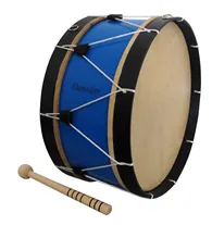 Bombo Tradicional Adamastor Nº4 Azul/Aro Preto 38cm
