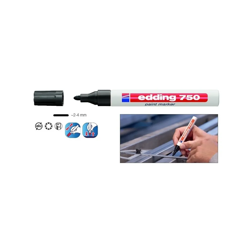 Marcador p/ Vidros, Metais e Plásticos (2~4mm) – Edding 750