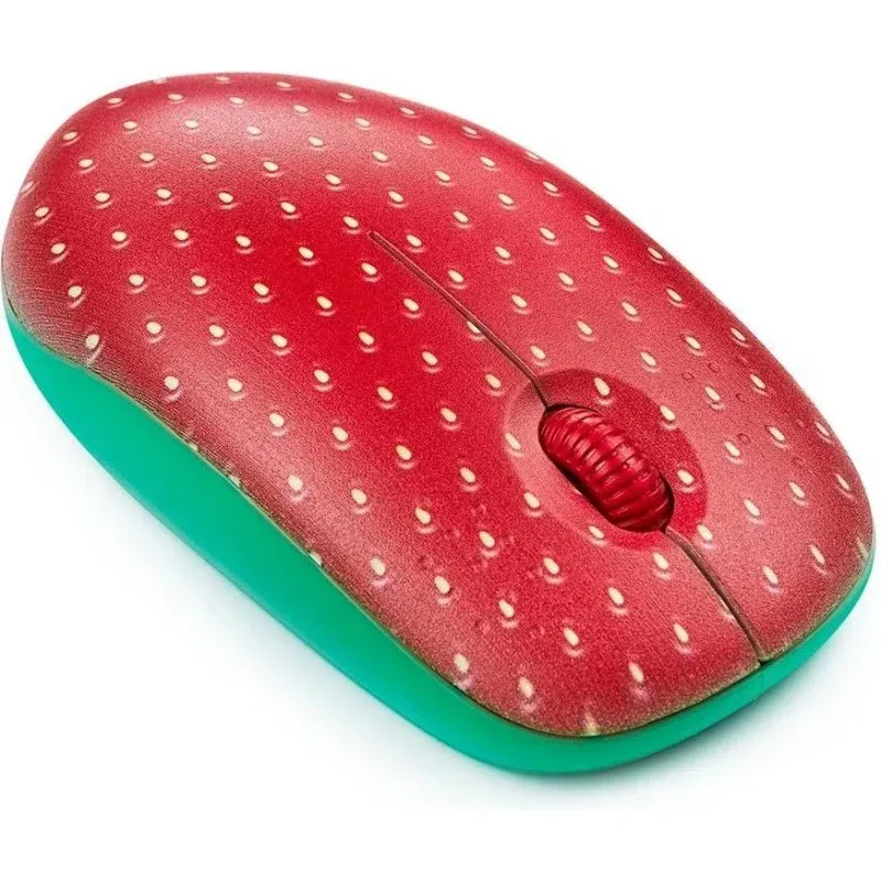 Rato Mustard Very Berry RF Wireless 1600 DPI Vermelho Ergonomia Ambidestro