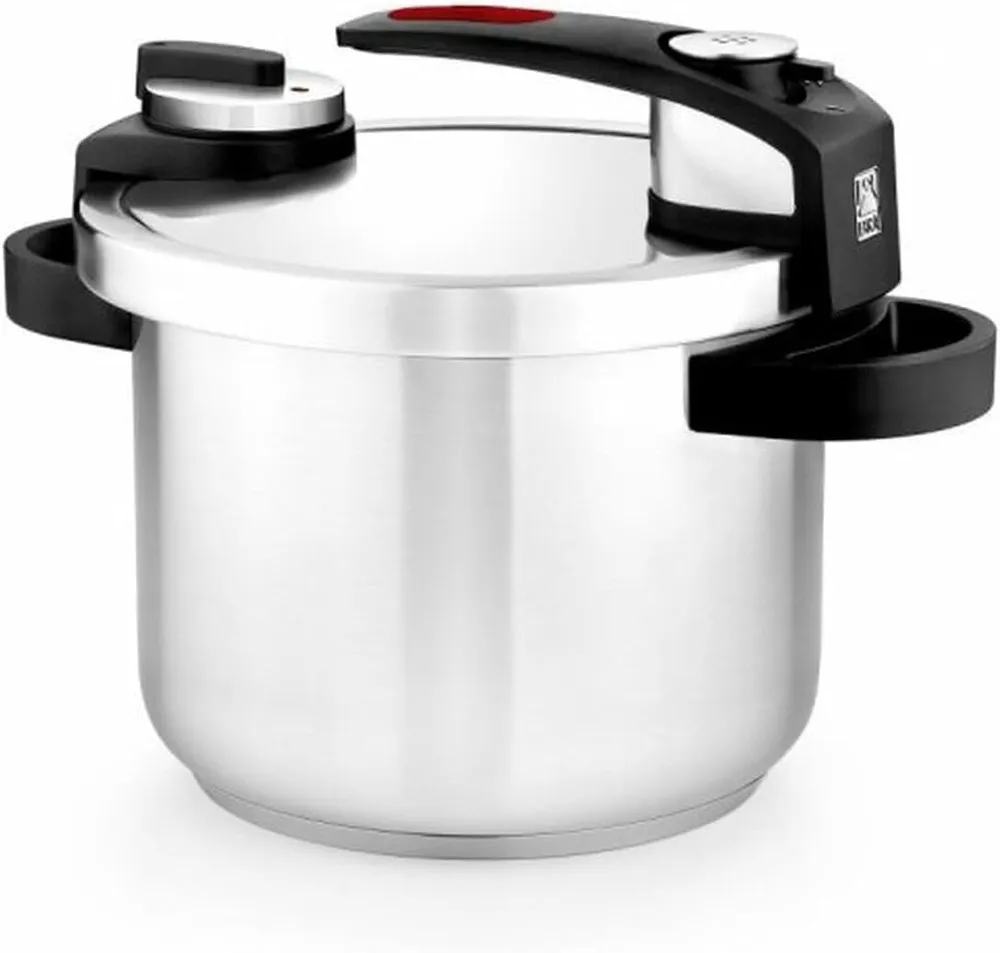 Panela De Pressão Tekna A185602/ Ø22Cm/ 6L/ Aço Inox/ Adequado Para Indução
