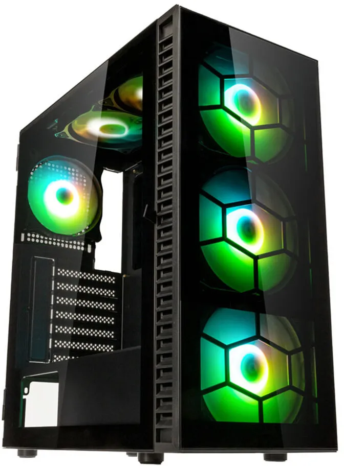 Caixa ATX Kolink Observatory HF Plus Glass ARGB Preto