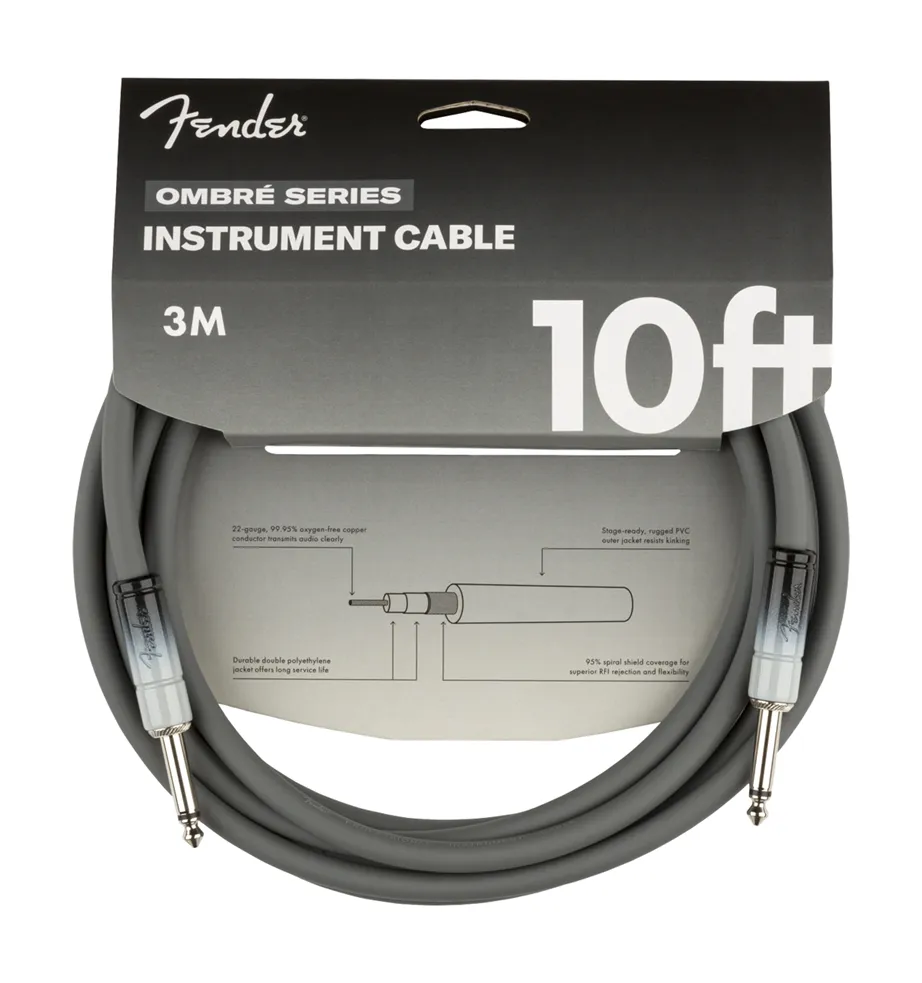Cabo instrumento Fender Ombré Silver Smoke 3mt