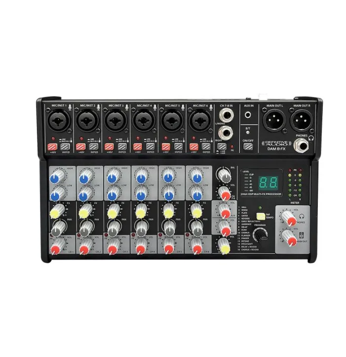 Mesa Mistura com Efeitos Definitive Audio DAM 8 FX