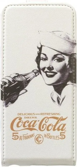 Capa iPhone 5, 5s, SE COCA COLA Coca-Cola Flip Case Dourado
