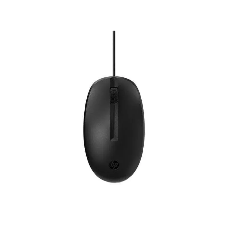 Rato HP 128 com cabo USB 1200 DPI laser ambidestro preto