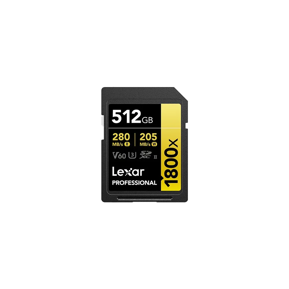 Cartão de Memória Lexar Professional 1800x 512 GB SDXC UHS-II Classe 10