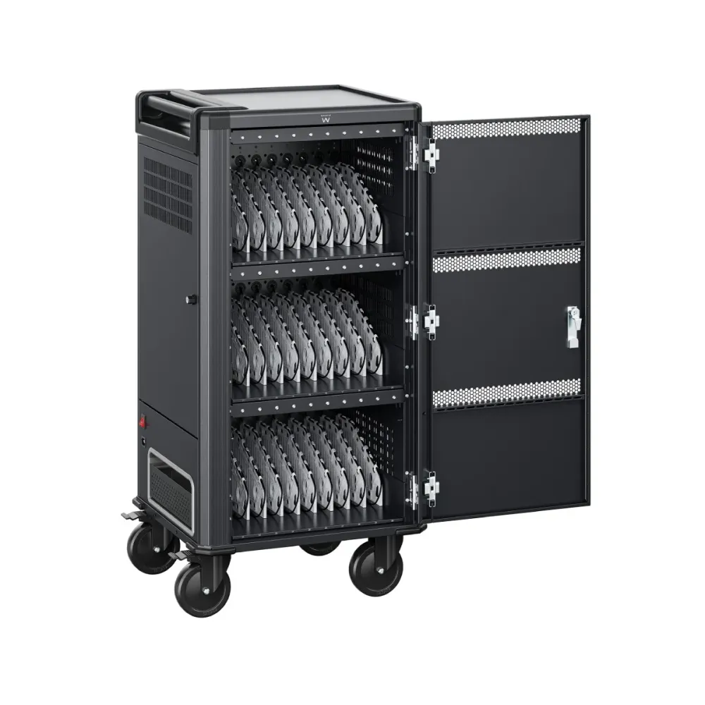 Carrinho de Carregamento e Armazenamento Móvel Ewent EW1702 para 30 Portáteis/Tablets Preto