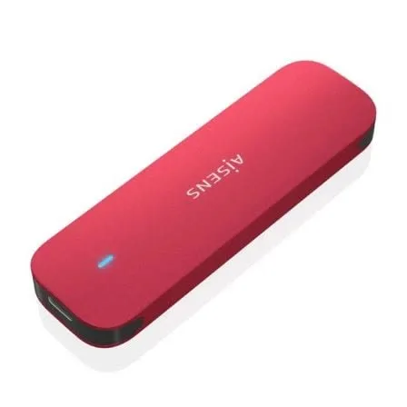 Caixa Externa USB 3.2 p/ M2 NVME (Vermelha) - AISENS