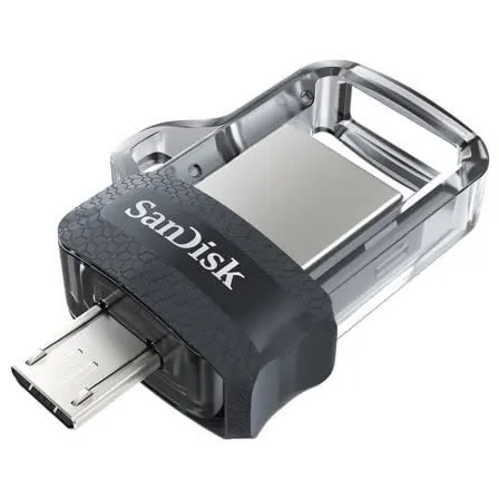Pen Drive SanDisk Ultra Dual m3.0 128GB USB 3.0 Cinzenta/Prateada