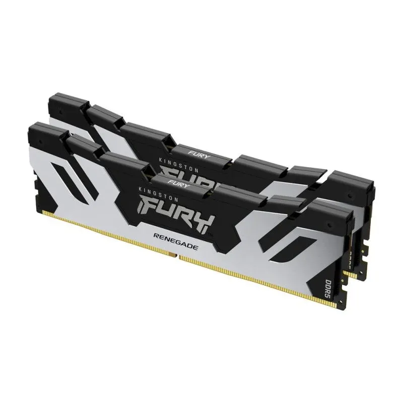 Memória RAM Kingston FURY Renegade 96GB 2x48GB DDR5 6400MHz CL32 XMP Prateado/Preto