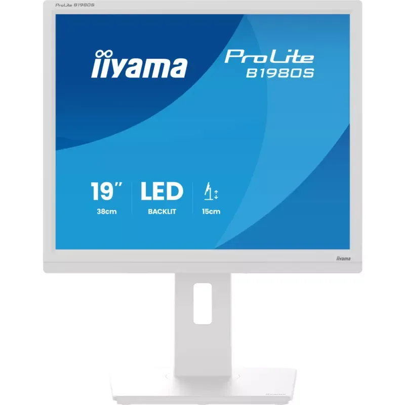 iiyama ProLite B1980S-W1 - Monitor LED - 19" - 1280 x 1024 @ 75 Hz - TN - 250 cd/m² - 1000:1 - 3 ms - HDMI, DisplayPort - altifalantes - branco, mate