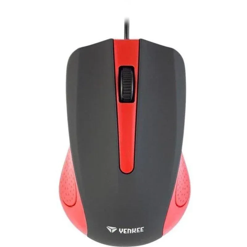 Rato Yenkee YMS 1015RD USB 1000 DPI Ergonómico Preto/Vermelho 3 Botões