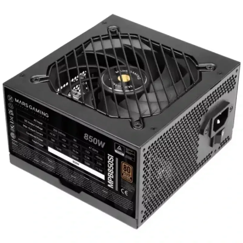 Fonte de Alimentação ATX Mars Gaming MPB850SI 850W 80 Plus Bronze Preta