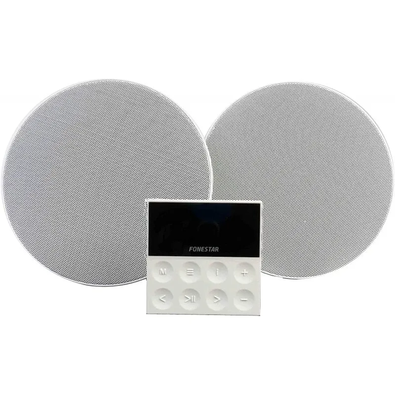 Fonestar KS-WALL Kit Amplificador de Parede e 2 Altifalantes de Teto Bluetooth/USB/FM/AUX