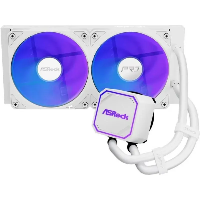Refrigeração Líquida AsRock Pro White 240 ARGB 2 Ventoinhas ARGB