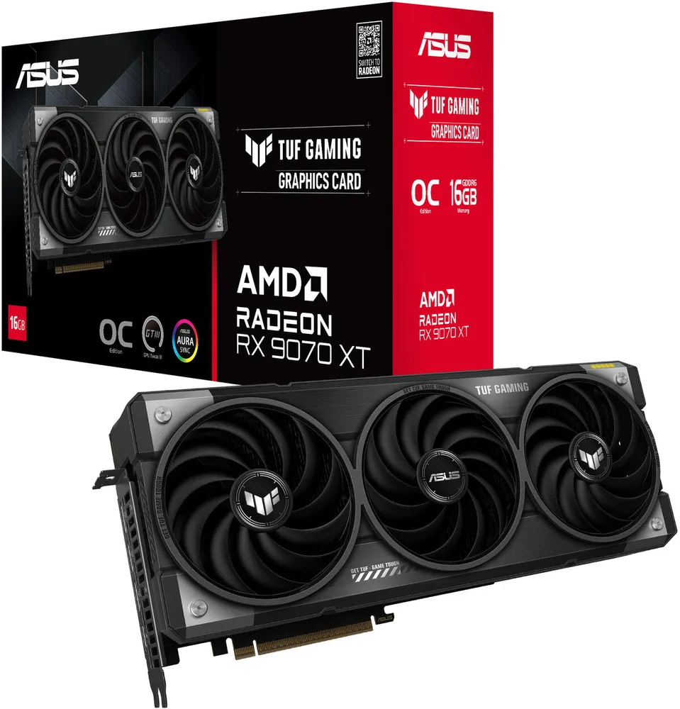Bundle Motheboard TUF Gaming B850M Plus WIFI + Placa Gráfica TUF RX 9070 XT 16GB