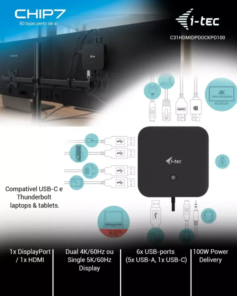 Docking Station I-TEC USB-C HDMI DP