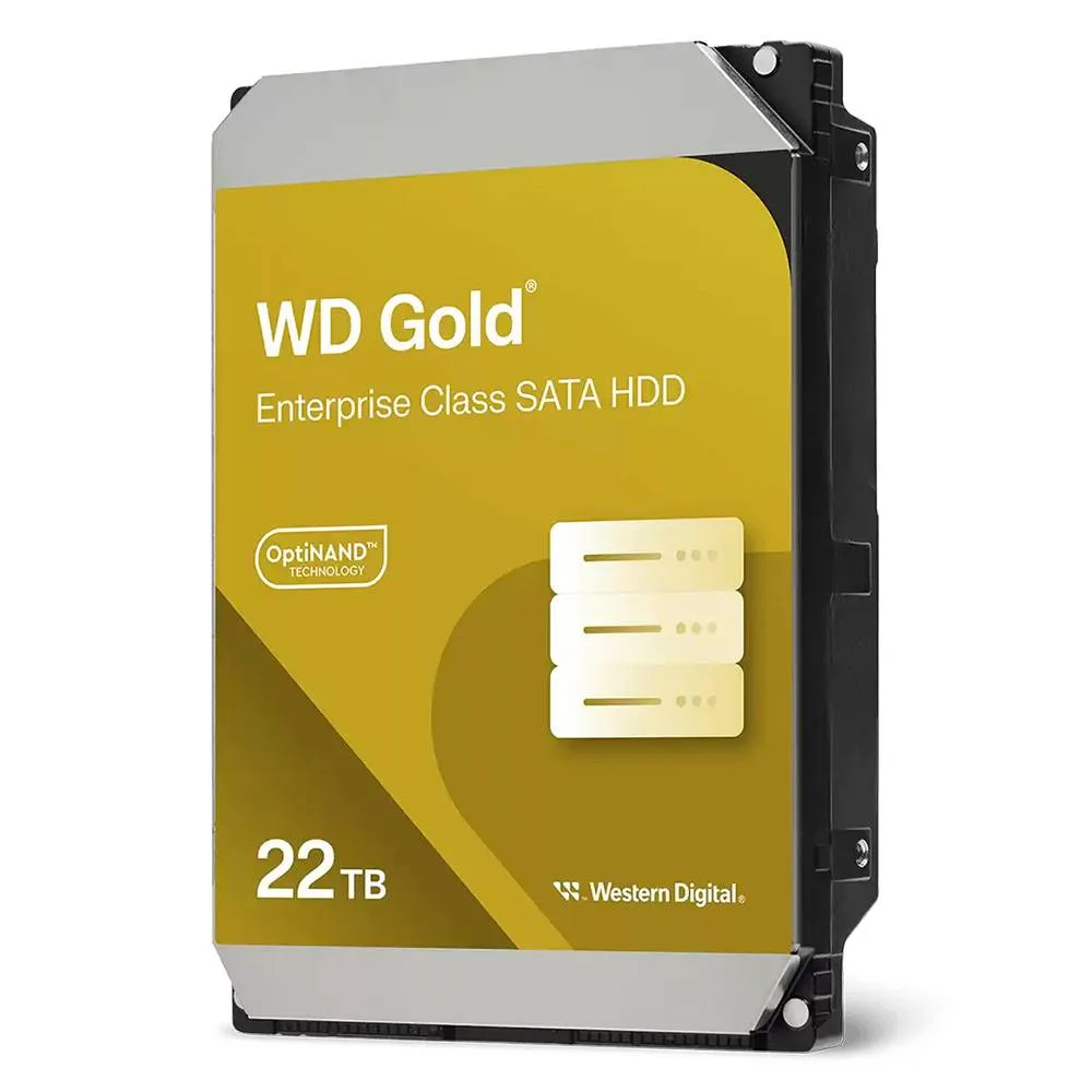 Disco Rígido 3.5 Western Digital WD Gold 22TB 7200RPM 512MB Cache 291MB/s CMR Helium SATA III 6Gb/s