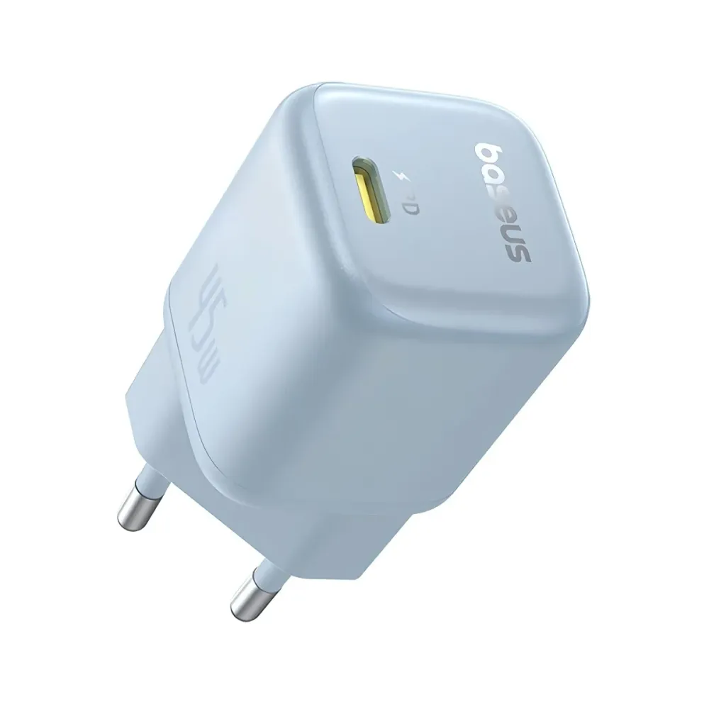 Carregador Baseus PicoGo 45W USB-C Fast Charger Azul