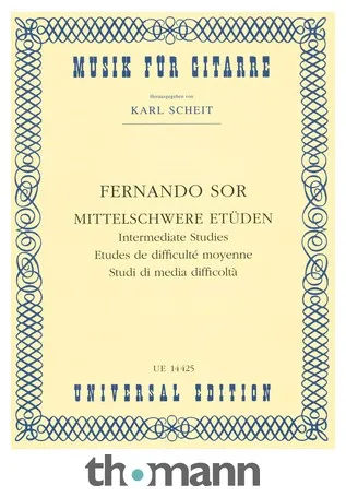Universal Edition Sor Mittelschwere Etüden