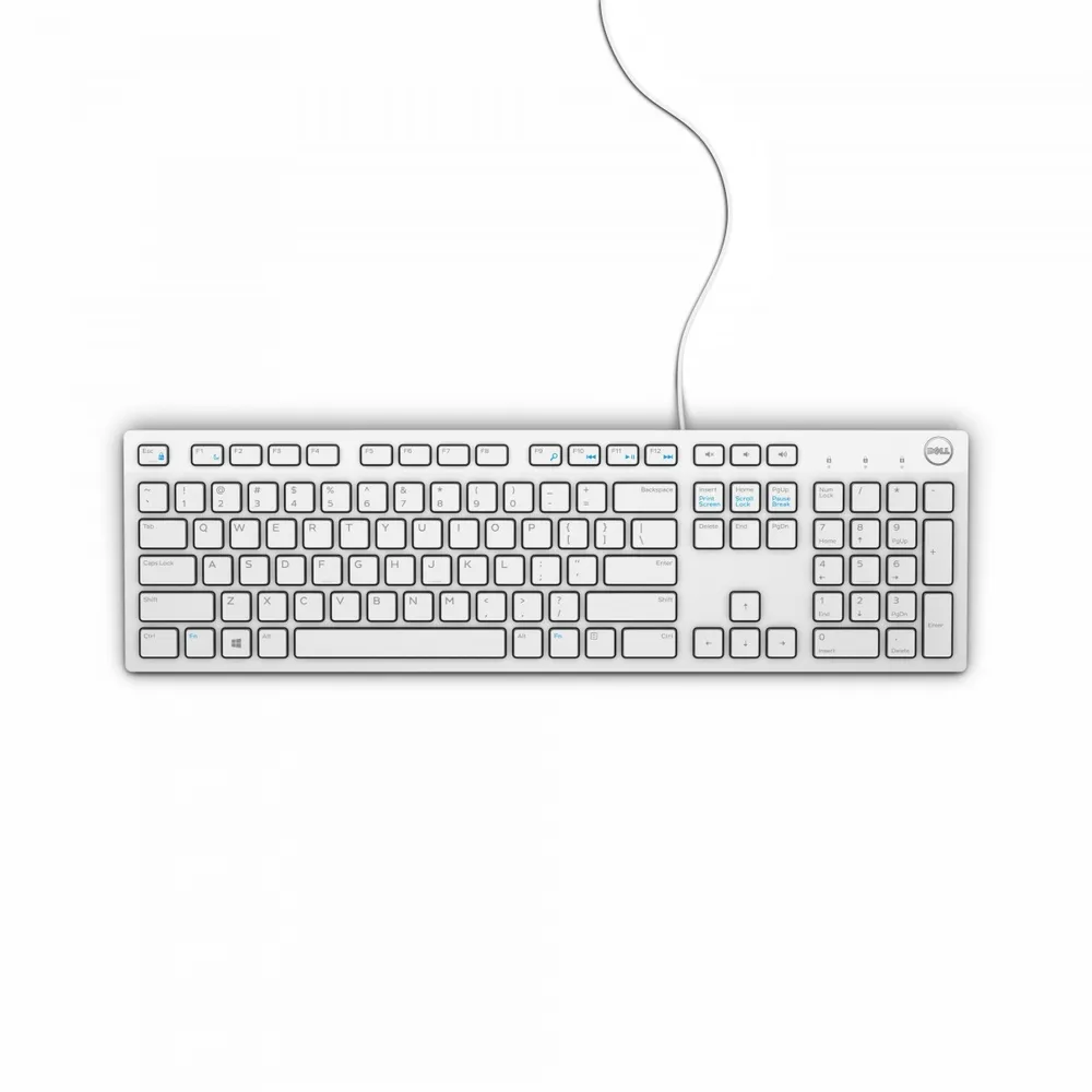 DELL KB216 keyboard USB QWERTY US International White KB216-WH-ENG-INT