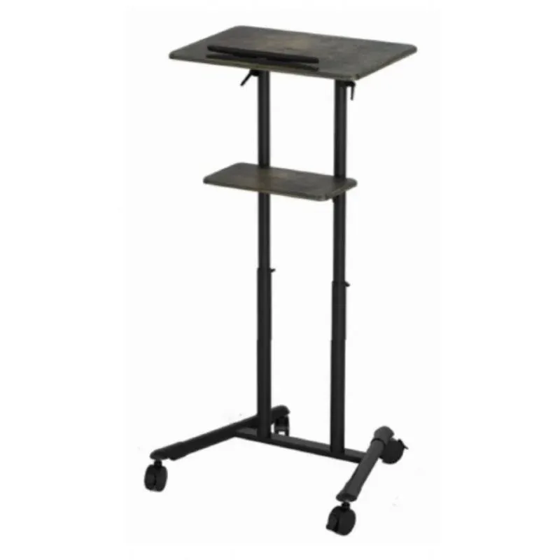 Gembird TVS-DESK-01-BK Púlpito Móvel com Altura Regulável 20kg com Tampo MDF e Rodas Preto