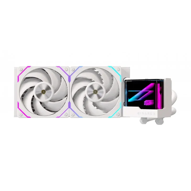 Refrigeración Líquida Einarex EXWC-VX-1240R-W 240mm 2 Ventiladores RGB Espelho Infinito Branco