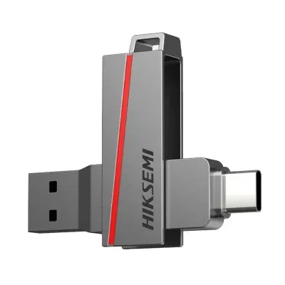 Pen Drive USB Hikvision Dual Slim 64GB USB-A/USB-C Cinzenta