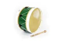 Bombo Tradicional Adamastor Nº4 Verde/Aro Branco 38cm