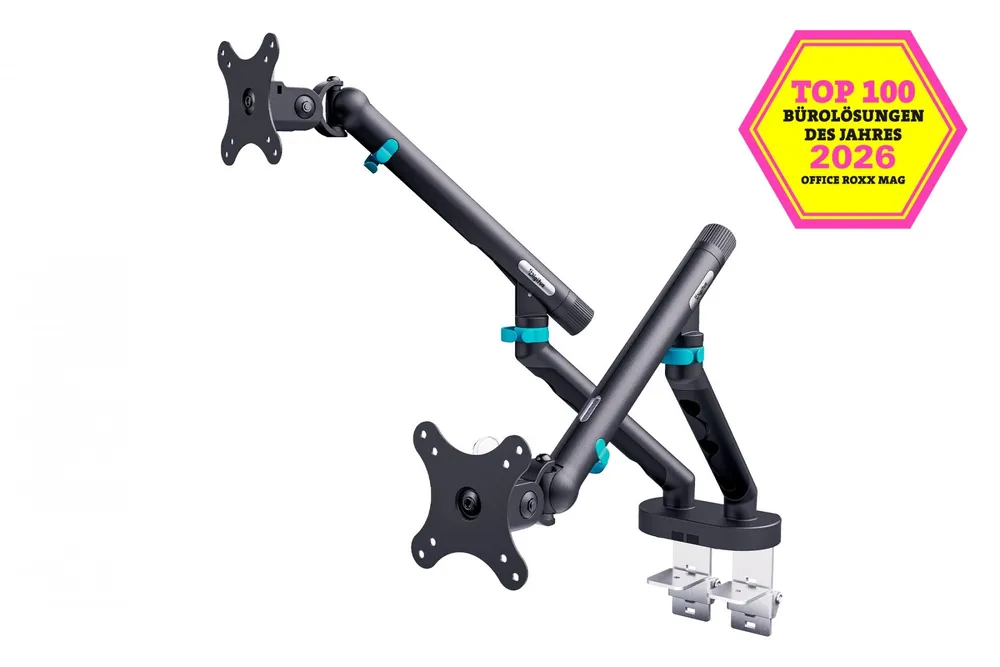 Digitus DA-90471 Braço de mesa duplo com grampo e mola DA-90471