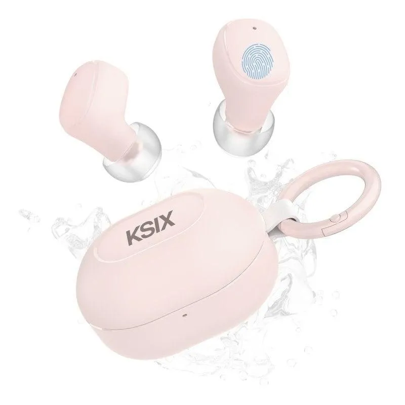 Auriculares Ksix Neutron Inalámbricos True Wireless Bluetooth Chamadas IPX4 Rosa