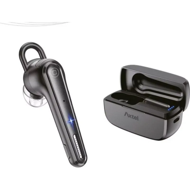 Auriculares Axtel BT25 inalámbricos Bluetooth com Cancelamento de Ruído ENC, microfone duplo, uso profissional, preto
