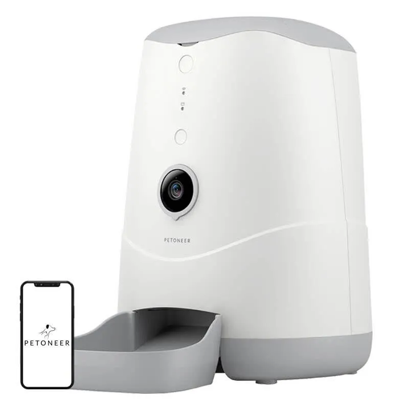 Dispensador Inteligente de Comida Nutri Vision p/ Animais de Estimação c/ Câmara - PETONEER