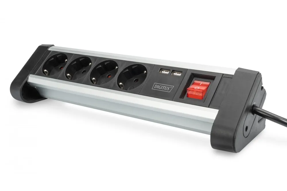 Digitus 4-way office socket strip with 2x USB ports DA-70614