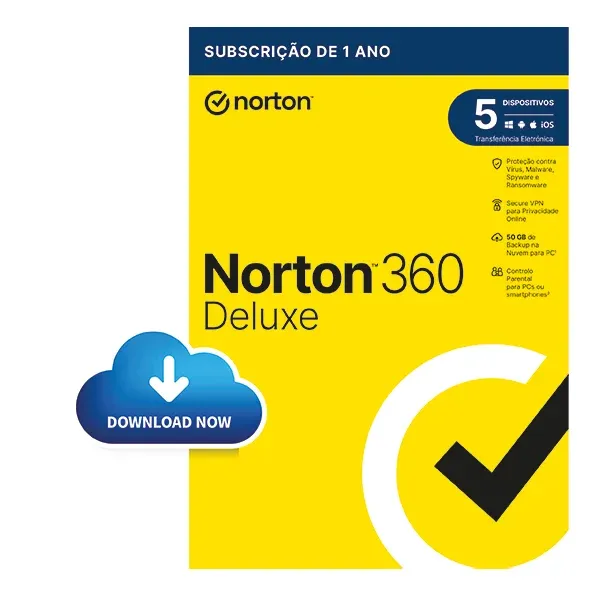 NORTON 360 DELUXE 50GB PO 1 USER 5 DEVICE 12MO CPCDI DRMKEY FTP (ESD)