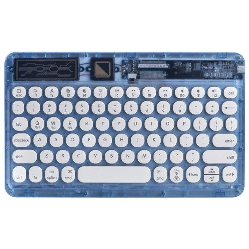 Teclado Royal Bailey 0303d Bluetooth Azul QWERTY ultrafino leve