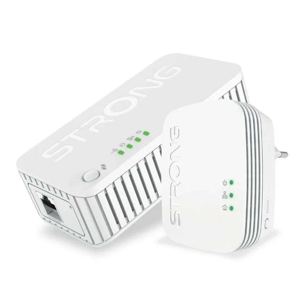 Kit Powerline Strong DUO Mini 1000 Mbit/s Wi-Fi (2 unidades) - PLWF1000DUOMINI