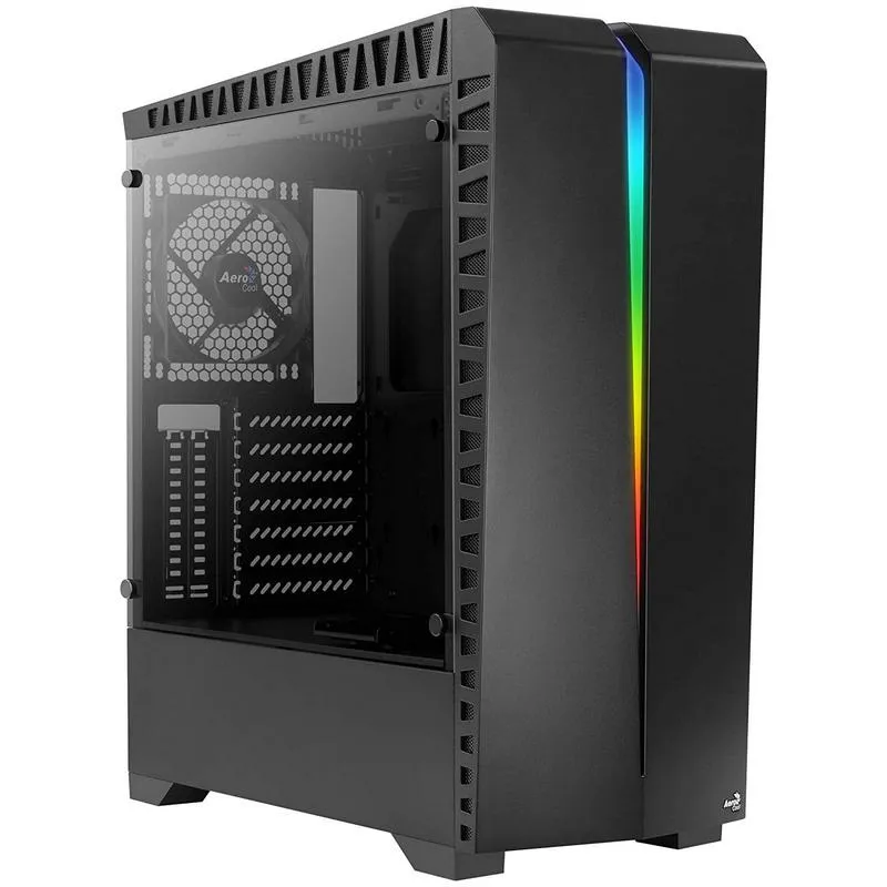 Caixa de Computador Aerocool Scar Vidro Temperado USB 3.0 RGB Preta