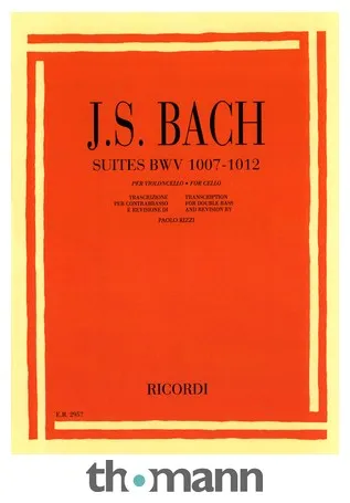 Ricordi Bach 6 Suites Double Bass