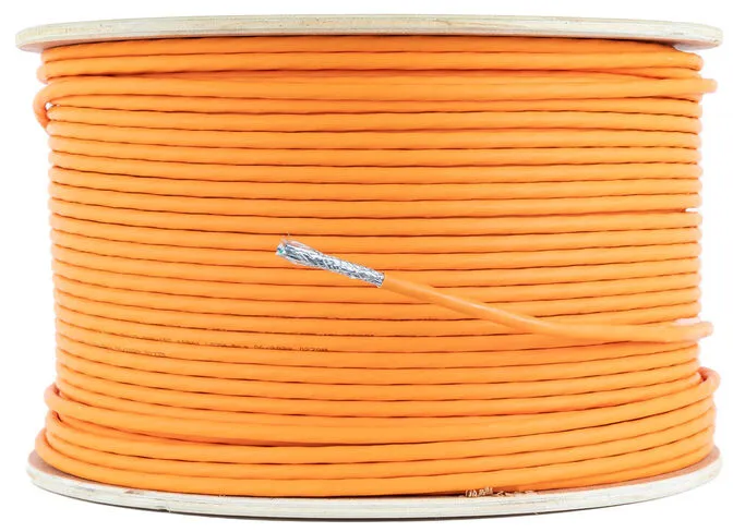 Bobine de Rede Nanocable RJ45 LSZH CAT.7 600MHZ SFTP AWG26 305 M Laranja