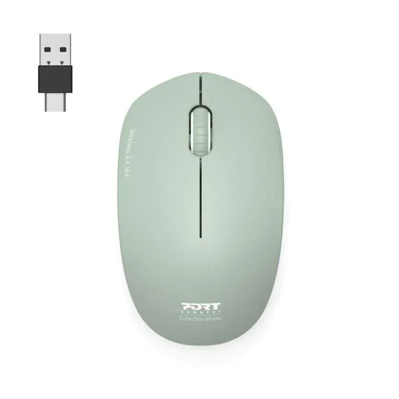 Ratón PORT DESIGNS 900543 RF sem fios 1600DPI Verde Ambidestro