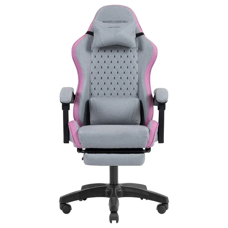 Mars Gaming MGC-X Cadeira Gaming Ergonómica em Tecido Respirável com Almofadas Cervical e Lombar Rosa