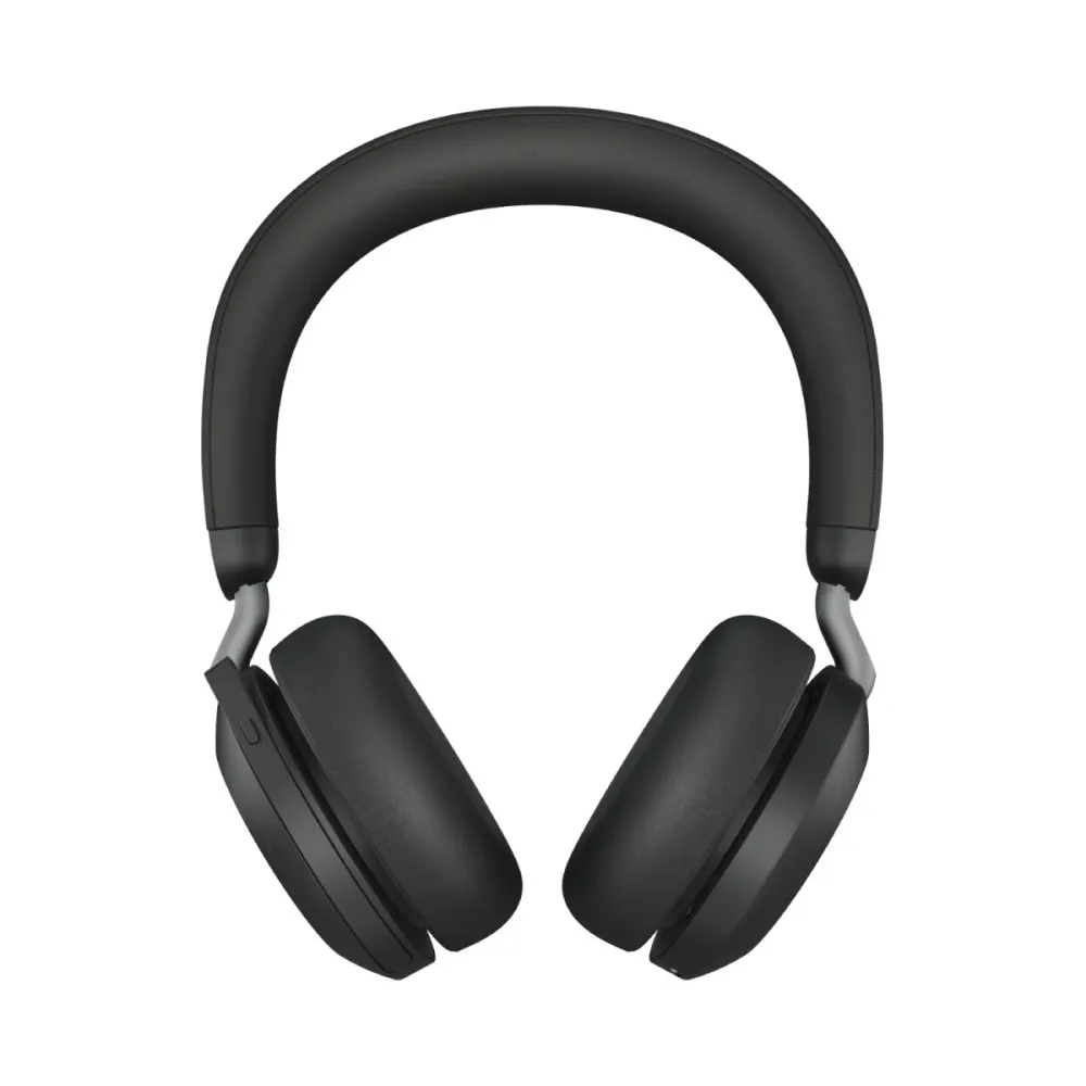 Auriculares Jabra Evolve2 75 sem fios Bluetooth com Cancelamento de Ruído, Microfone, Base de Carregamento, Preto