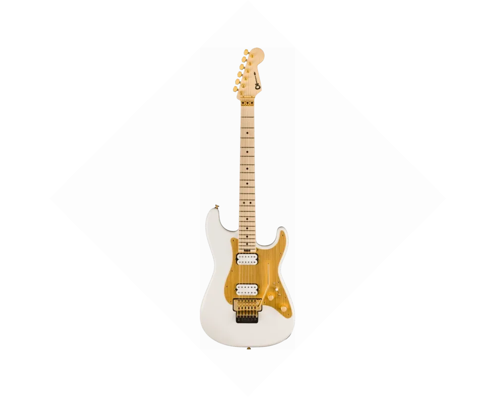 Charvel Pro-Mod So-Cal Style 1 HH FR M Snow White with Gold Anodized PKG